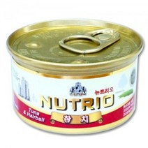 고양이 간식 캔 통조림 뉴트리오 참치 헤어볼 캔 80g, 20개
