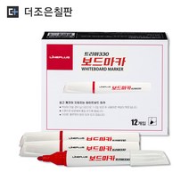 라인플러스 보드마카 (12개입), 1box, 빨강