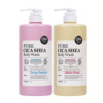온더바디 퓨어시카쉐어 화이트머스크/베이비파우더 바디워시 1000ml 2개(총 2000ml), 머스크 1개 + 베이비 1개