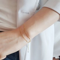 애들레이드라인 쥬얼리 여성 예쁜 레이어드 두줄 팔찌 BRACELET 선물 추천