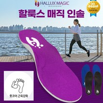 [국내총판] 할룩스 매직인솔 기능성 평발 족저근막 깔창 에어인솔 1세트, S (225mm~235mm), 코발트블루
