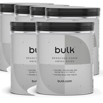 영국 벌크서플먼트 Bulk BCAA 분지쇄 아미노산 BCAA 1000mg 100정, 6팩