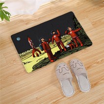 40*60cm 만화 Tintin 모험 차 거위 비-슬립 카펫 주방 거실 바닥 매트 홈 침실 장식 쿠션., [12] H15