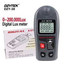 디지털조도계 조도계 LUX 테스터기 Lux 조도측정기 DZYTEK 디지털 L조도 광도계 Meter 고정밀 ± 4% 범위 0.1200000 Lux0.0120000 Fc, CHINA, DZY-30