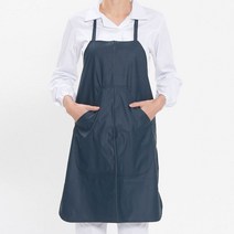 음식점 목걸이형 숏 단면 방수 앞치마 네이비 배식용 청소용-72394EA, DD_ 본상품선택