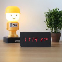 온도표시 침실 아이방 무소음 LED시계 학생 탁자용 대학생 인테리어 테이블 수험생, 아이보리