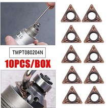 에어 면취기 모따기 10pc TMPT080204N 블레이드 공압 챔 퍼링 기계 부품 카바 터 닝 인서트, 한개옵션0