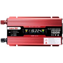 차량용 인버터 캠핑 전기 캠핑용 1600W 순수 정현파 변환기 12v 24v 220v, 24v-1600W(담배 라이터 + 배터리 클립) 220