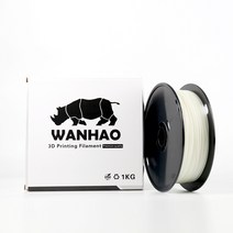 WANHAO 완하오 필라멘트 PC 폴리카보네이트 Polycarbonate 3d프린터 1.75mm 3d펜 1KG, 화이트, 화이트