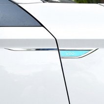 자동차 스타일링용 사이드 윙 펜더 메탈 트림 엠블럼 볼보 V40 용 바디 허리 라인 스티커 데칼 액세서리 개, 02 파란_04 V70