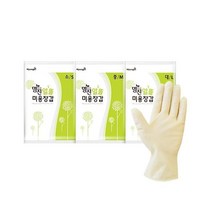 명진 알뜰 미용 장갑 10켤레 개별포장 천연 라텍스, S