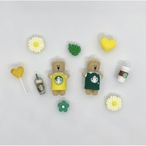 스타벅스 파츠 실내화꾸미기 신발악세사리 신발꾸미기 신발파츠 실내화파츠(10pcs)