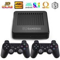 게임패드 패밀리게임기 박스 G11 HD TV 셋톱 콘솔 64GB/128GB/256GB Android 9.0 및 Emuelec 4.5 PSP 용, 01 EU, 03 256GB