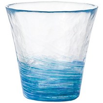 쓰가루비드로 소다유리 핸드메이드 12색 유리컵 270cc, 파랑