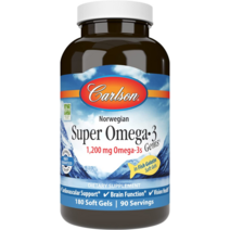 칼슨랩스 슈퍼 오메가-3 500mg EPA & DHA 소프트 젤, 180개입, 1개