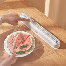 부착식 랩 커팅기 랩 커터 부착형 랩 커터기 랩보관케이스 가정용 흡착형 마그네틱 자석, 케이스+내장랩- 1개