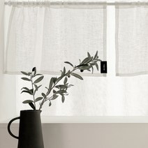 [보웰] 도브 린넨 주방 바란스커튼 60x35