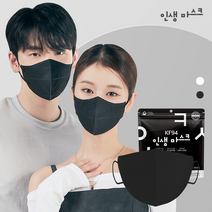 인생마스크 KF94 마스크 새부리형 100매 숨쉬기 편한 얇은 3중 중형 성인용, 25매입, 4개, 흰색