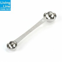 KI 올스텐 반구 양면 계량스푼 위생 계량 눈금자 베이커리 제빵 베이킹 조리용품 홈베이킹 계량도구 원두커피 파우더, 1개