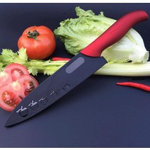 세라믹칼 정육칼 일본 독일 명품칼 중식칼 장미칼세라믹 파링 나이프 인치 과일 요리사 지르코늄 싱글 핸들, 03 red handle -gray
