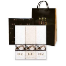 닥스타올 뉴노팅힐세면 프리미엄 타올 180g 면사 화이트 2p + 베이지 선물세트, 1세트, 화이트, 베이지
