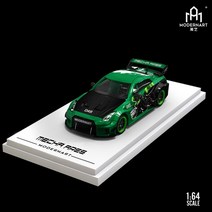타임 마이크로 1:64 닛산 GTR3.0 메카 갓 오브 워 그린/그레이 다이캐스트 모델, 01 Green Ordinary