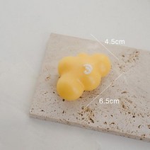 밀랍초 로마캔들 마카롱 향초 수제 사랑스러운 diy 양초 아로마 테라피 향이 나는 웨딩, 2-노란색