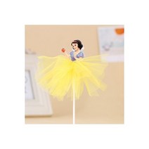 다양한 공주 생일 파티 장식 케이크 토퍼 21cm 엘사 백설공주 소피아 신데렐라, 02.1pack-Flag B
