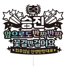 비비드레인 개업 취업 퇴직 승진 선물 케이크토퍼개 케이크토퍼, 1개, 16-앞으로도(블루)