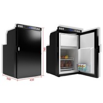 캠핑카 카라반 트레일러 DC 냉장고 차량용 DC12 24V 48V 캠핑 좌측도어 좌도어 74L, 48V 은회색_우도어