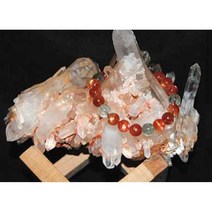 천연 원석 백수정 장식 정화용 크리스탈 공예, 브라운 7144