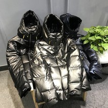 겨울 경량 다운 나노 코팅 유광 캐주얼 패딩 자켓