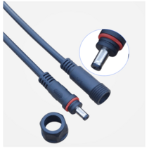 2P 0.75mm DC 5.5 x 2.1mm 방수 암수 커넥터, 1개
