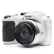 코닥 디지털 카메라 디카 PIXPRO 아스트로 줌 AZ252-RD 16MP 디지털 카메라 25배 광학 및 3인치 LCD (레드/화이트) 사진 촬영 영상 촬영 브이로그 감성 추천, 하나의, 하얀색
