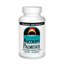 Source Naturals 쏘스내츄럴스 소스내츄럴스 아스코빌 팔미테이트 500mg 지용성 비타민 C 90정, 90 Count (Pack of 1)