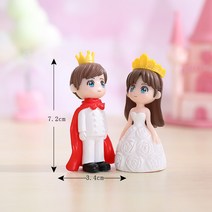 공주 왕자 자동차 피규어 캐릭터 인형 귀여운 핫토이 코스베이비 신혼부부 차량용 남친 선물 인테리어, A. A_화이트