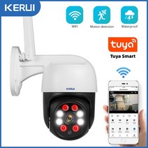 스마트카메라 홈 가정CCTV 감시카메라 kerui 1080p 3mp ptz wifi 줌, 3mp 및 64GB 카드, 협력사, au 플러그