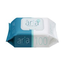 아리아 플레인 물티슈 캡형 100매, 단품