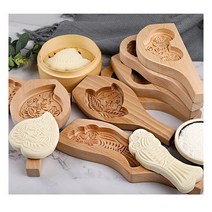 월병틀 원터치 떡도구 커터 몰드 모양틀 도장 1Pc 나무 Mooncake 베이킹 금형 쿠키 3D 꽃 Fondant 장식 도