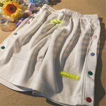 츄리닝반바지 상패 디자인감각 보이핏 볼륨 운동 쇼트 팬츠 여성 와이드 루즈핏 스트레이트핏 일자 캐쥬얼 2290385189, 1, 화이트 XL