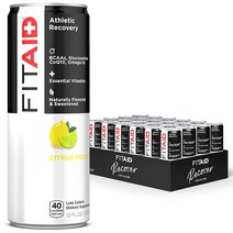 FITAID Recovery Blend 100％ 깨끗하고 팔레오 친화적 인공 색소 없음 향료 또는 감미료 BCAA L-글루타민 L-아르기닌 오메가 3s 12 Fl Oz(팩