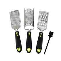 4pcs Stainless Steel Cheese Grater Gadget Fruit Vegetable Carrot Shredder Replaceable Garlic Sli, 1 set, 프랑스