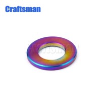 오토바이부품 튜닝 호환 악세사리 부품호환 1Pcs Craftsman M5 M6 M8 M10 티타늄 플랫 와셔 DIN912 자전거, Rainbow|M8