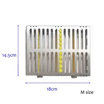 치과 오토클레이브 수술용 살균 박스 스테인레스 스틸 랙 카세트 파일 버 소독 트레이, [02] M size