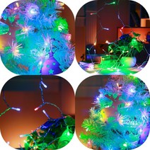 마트498 50구 투명선 피켓 LED 칼라전구 5M 건전지 크리스마스트리 줄조명 앵두전구 줄줄이전구 츄리전구 루프탑 무뚝이 스트링라이트