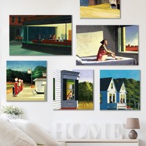 [아도라하우스] 캔버스액자 애드워드 호퍼 시리즈1 D타입 35x55cm, 선택:2. cape cod evening