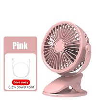 휴대용 미니 핸디 무소음 탁상용 선풍기 USB 충전식 클립 배터리 포함, 003