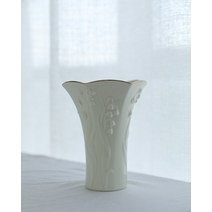 마크 엘가 클래식 아이보리 크림 세라믹 핸드페인팅 부조 난초 화병 꽃병, 금화판