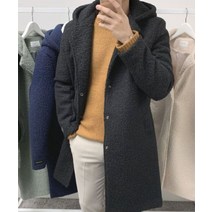 [겨울상품]남자 울 후드코트