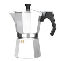 유럽 ​​스타일 Moka Pot Espresso 커피 냄비 알루미늄 커피 포트 가정용 휴대용 커피 메이커, 300ml., 은